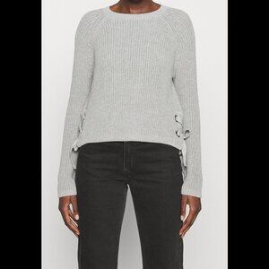 Mono B size Medium cream white sweater with tied up sides